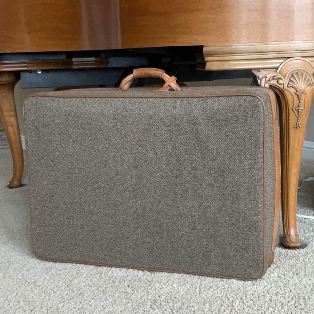 Vintage Hartman Tweed Suitcase